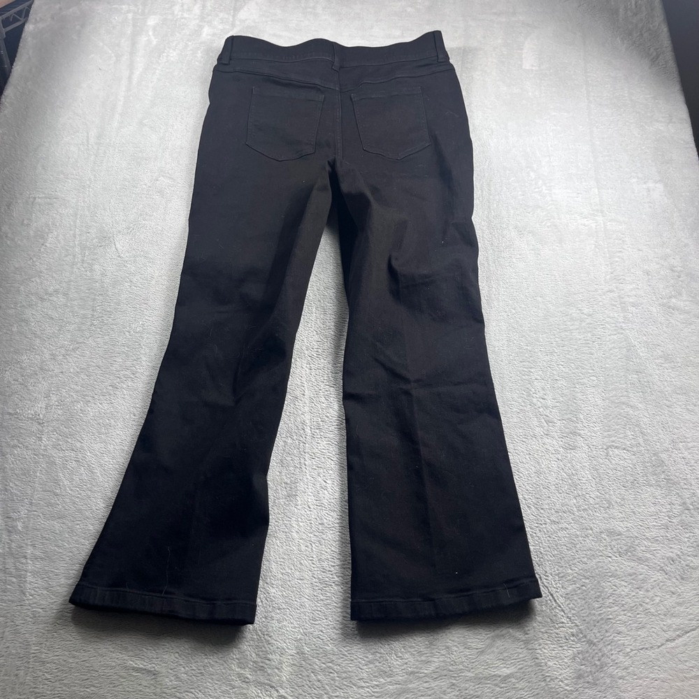 Spanx Kick Flare Jeans Clean Black High Rise Pull On Stretch Denim XL 20763R - Picture 10 of 12